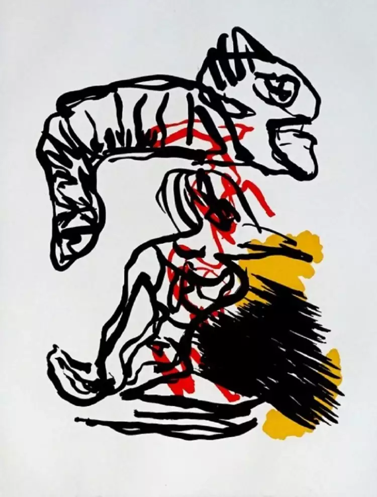 Карел Аппел. Картина Salto Sobre La Cabeza, 1988
