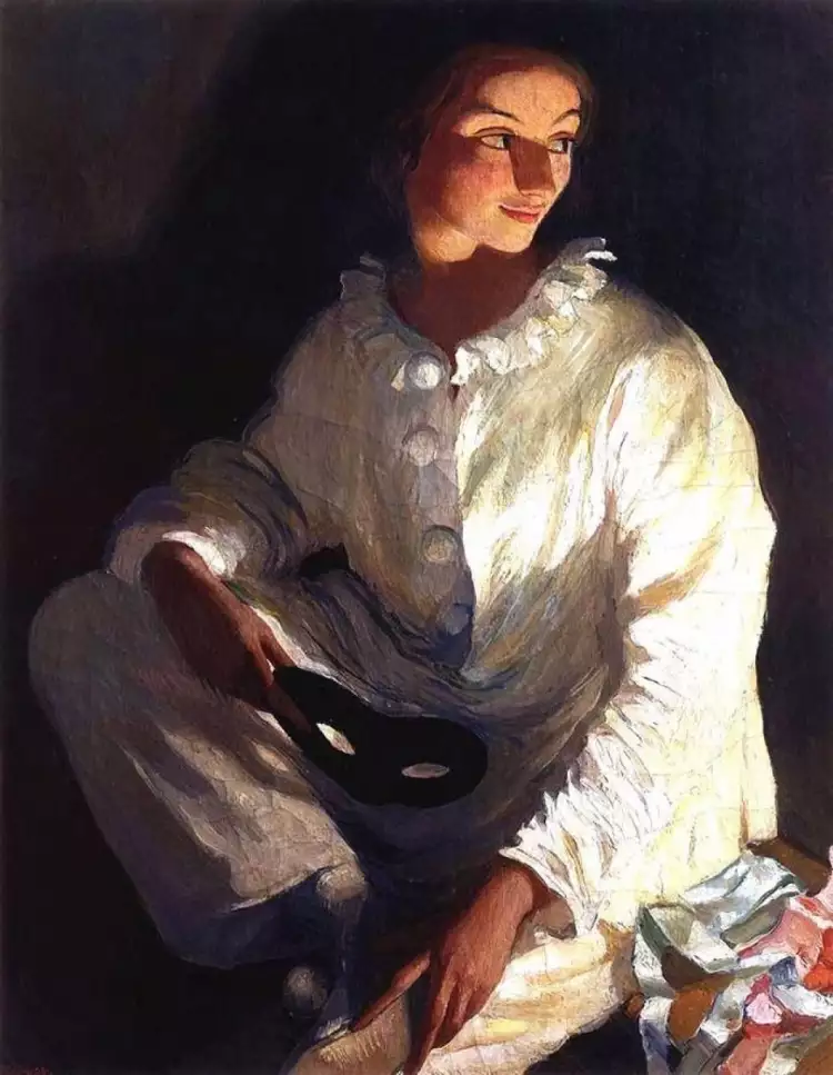Неоклассицизм. Зинаида Серебрякова. «Автопортрет в костюме Пьеро», 1911 Неоклассицизм. Зинаида Серебрякова. «Автопортрет в костюме Пьеро», 1911