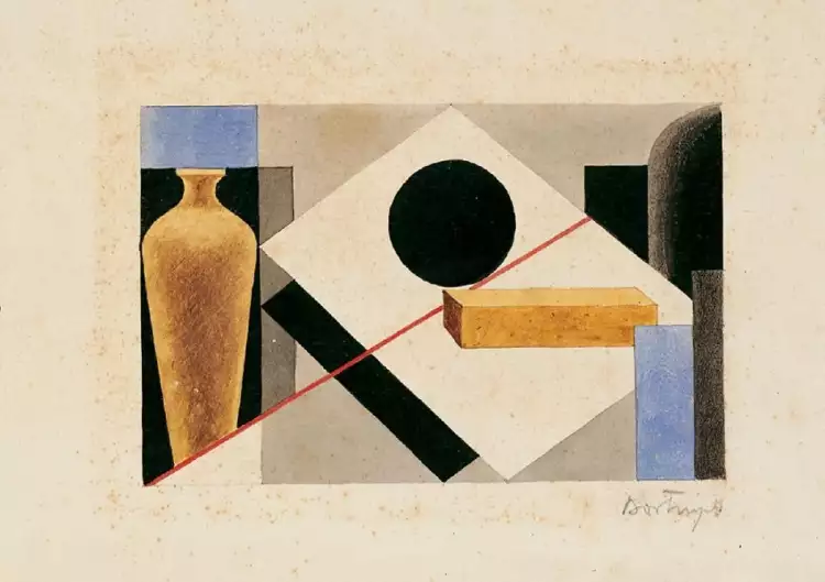 Пуризм. Шадор Бортник. «Архитектурное пространство», 1924 Пуризм. Шадор Бортник. «Архитектурное пространство», 1924