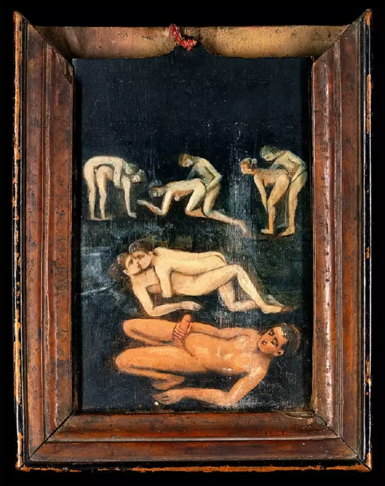 Скрытые эротические картины XIX века. Соммонте. «Эротический рисунок»