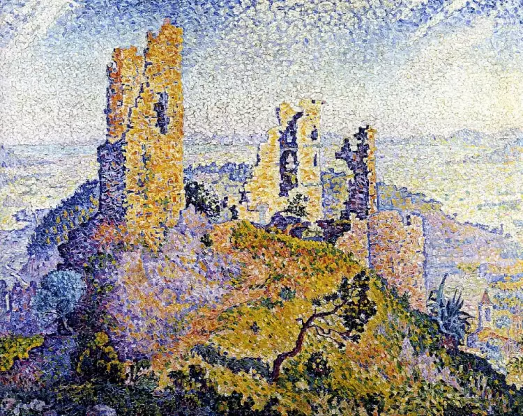Неоимпрессионизм. Поль Синьяк. «Руины Гримо», 1899 Неоимпрессионизм. Поль Синьяк. «Руины Гримо», 1899