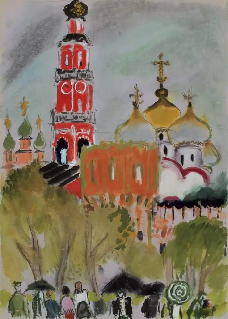 Татьяна Маврина. Картина «Новодевичий монастырь», 1943