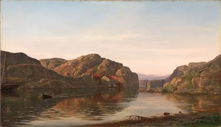 Амалдус Нильсен. Картина «Утро в Ню Хеллесунде», 1885