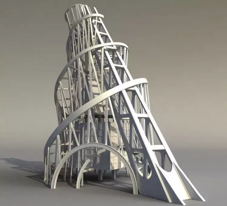 Кинетическое искусство. Владимир Татлин. Модель «Памятника III Интернационалу», 1919