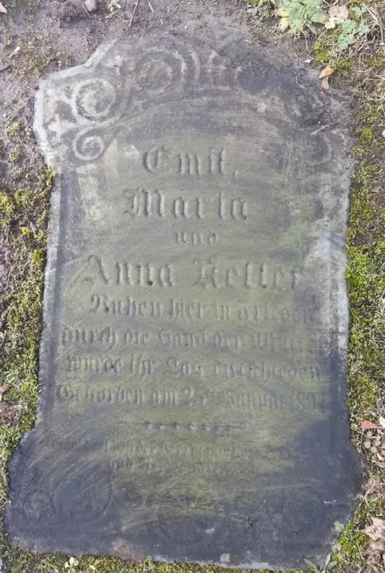 Постмортем. Надгробная плита на могиле семьи Келлер