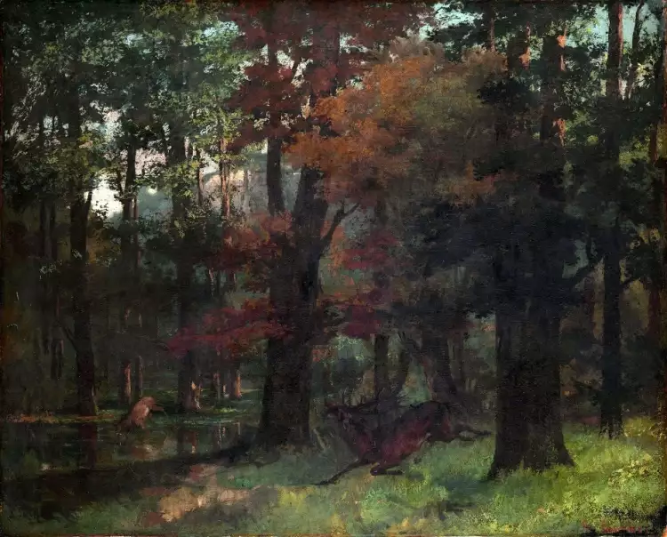 Лес на картинах, или лесной пейзаж. Гюстав Курбе. «В лесу», 1859 Лес на картинах, или лесной пейзаж. Гюстав Курбе. «В лесу», 1859