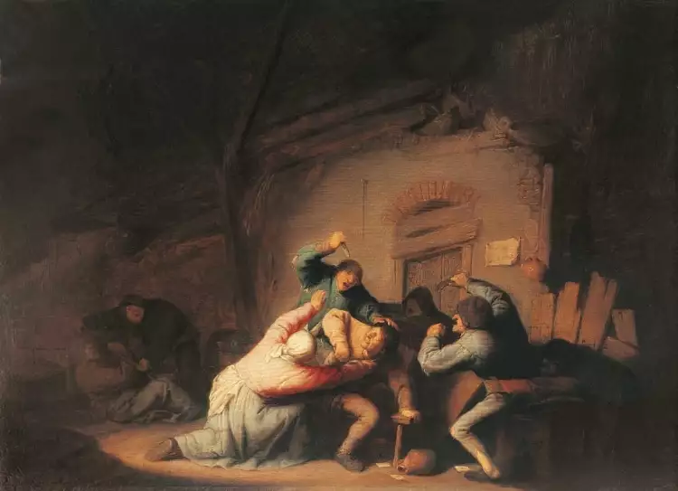 Как научиться понимать живопись. Адриан Янс ван Остаде. «Драка»