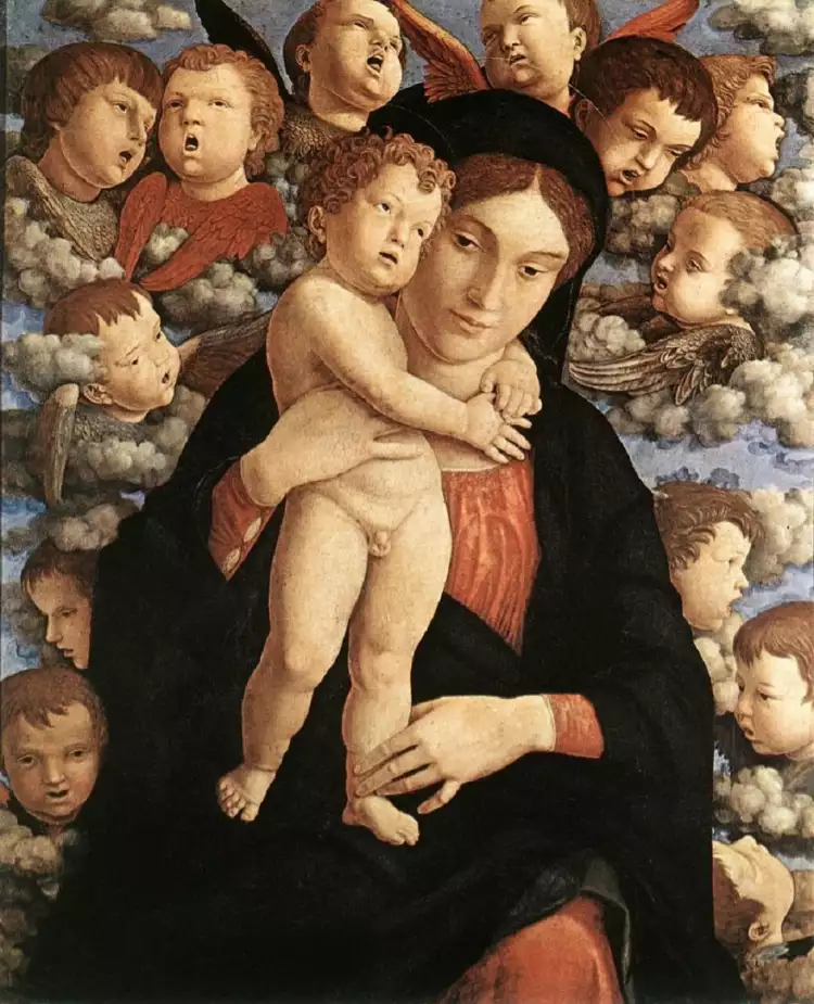 Мадонна на картинах. Андреа Монтенья. Картина «Мадонна Херувимов», 1485 Мадонна на картинах. Андреа Монтенья. Картина «Мадонна Херувимов», 1485
