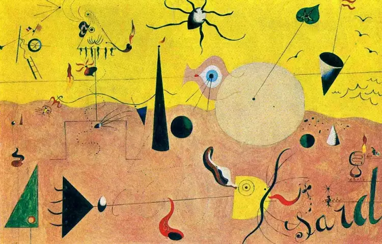 Жоан Миро. Картина «Каталонский пейзаж. (Охотник)», 1924 Жоан Миро. Картина «Каталонский пейзаж. (Охотник)», 1924