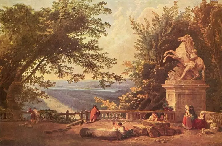 Юбер Робер. Картина «Терраса в Марли», 1766