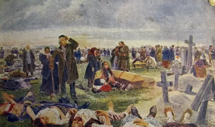 Владимир Маковский. Картина «Похороны жертв Ходынки», 1901