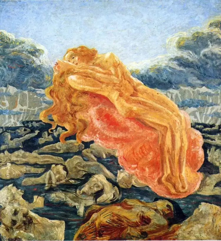 Умберто Боччони. Картина «Сон (или Паоло и Франческа)», 1909
