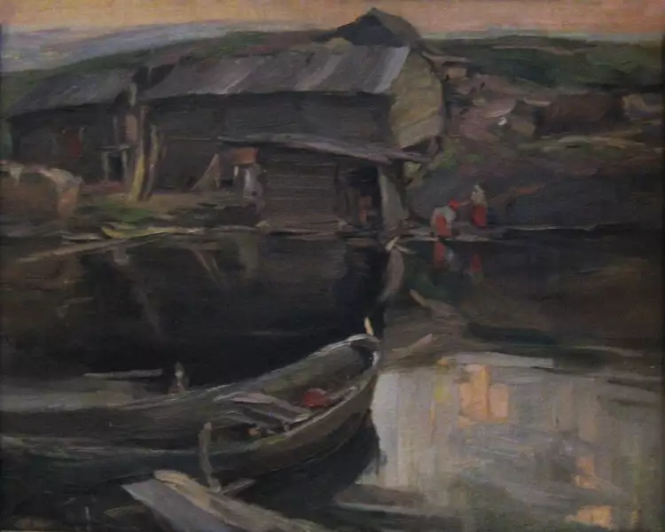 Абрам Архипов. Картина «Северная деревня», 1900-е Абрам Архипов. Картина «Северная деревня», 1900-е