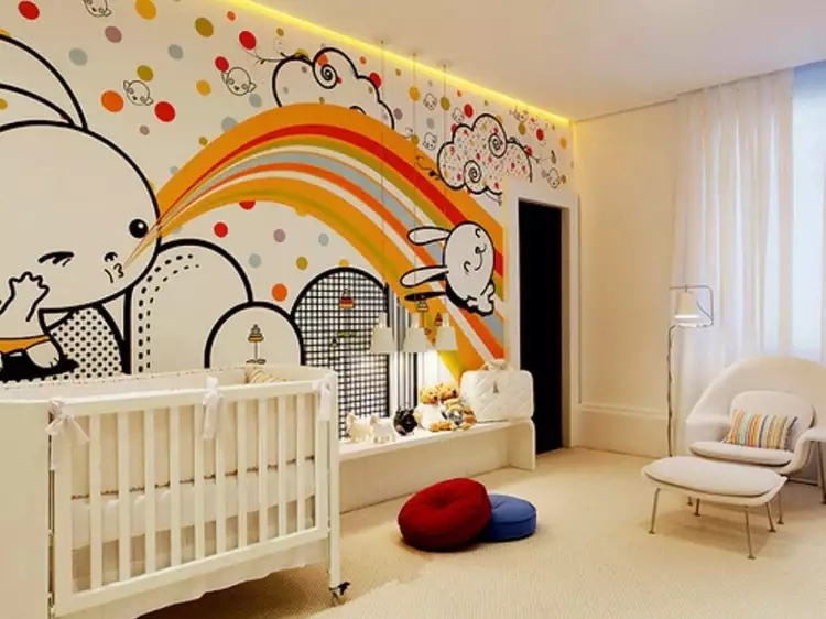 Стиль интерьера манга. Интерьер детской комнаты в светло-бежевых оттенках