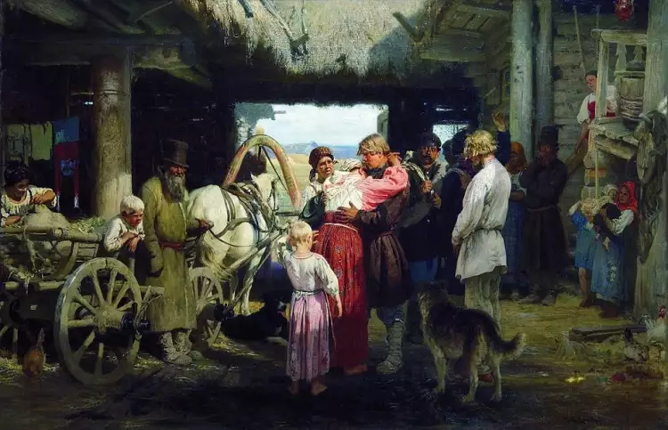 Илья Репин. Картина «Проводы новобранца», 1879 Илья Репин. Картина «Проводы новобранца», 1879