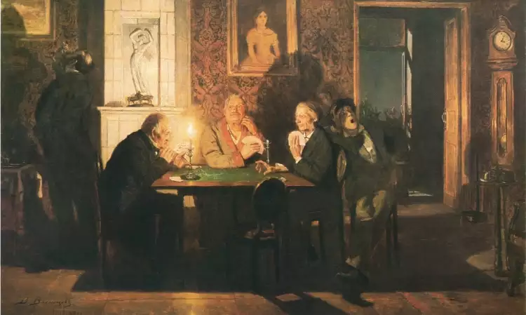 Виктор Васнецов. Картина «Преферанс», 1879 Виктор Васнецов. Картина «Преферанс», 1879