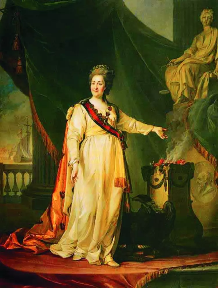 Екатерина Вторая в знаках ордена