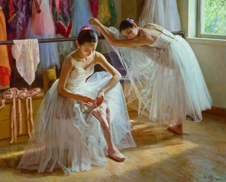 Балет в изобразительном искусстве. «Подготовка», Гуань Цзецзуй