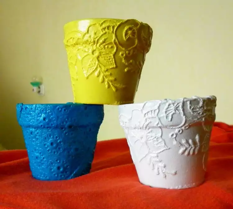 Декупаж. Объемный декупаж цветочных горшков, ХХ век