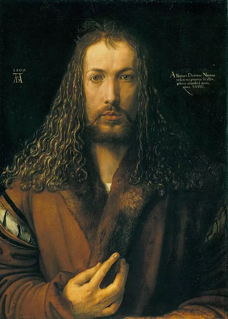 Portrait. Albrecht Dürer. Self-Portrait at Twenty-Eight, 1500 Portrait. Albrecht Dürer. Self-Portrait at Twenty-Eight, 1500
