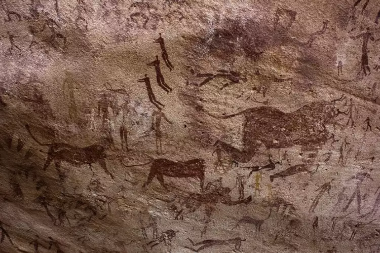 Figurative art. Rock art, 7,000 B.C. Figurative art. Rock art, 7,000 B.C.