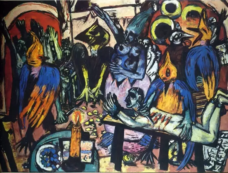 Die bekanntesten expressionistischen Künstler. Max Beckmann. Hölle der Vögel, 1937-1938 Die bekanntesten expressionistischen Künstler. Max Beckmann. Hölle der Vögel, 1937-1938