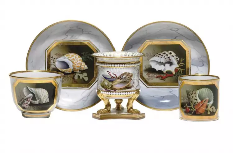 Вустерский фарфор. Сет «Раковины» в стиле Regency, 1810 Вустерский фарфор. Сет «Раковины» в стиле Regency, 1810