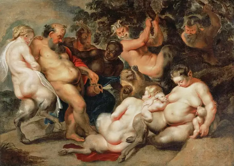 Nudes in painting. Peter Paul Rubens. Bacchanalia, 1615 Nudes in painting. Peter Paul Rubens. Bacchanalia, 1615