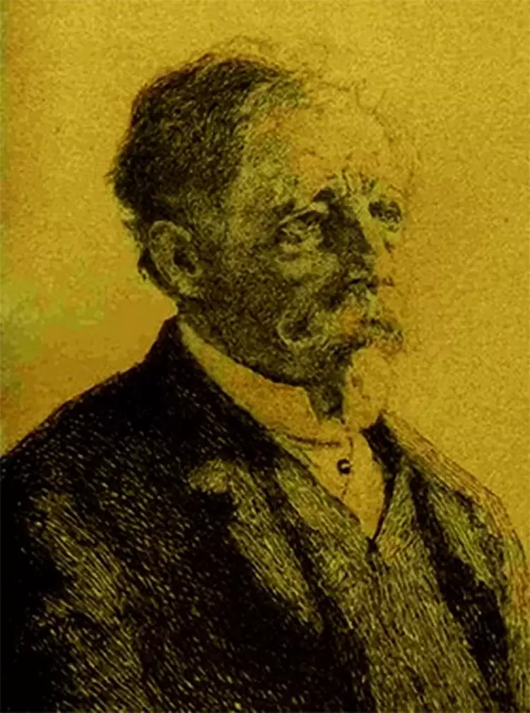 Эжен Сисери. Лойс Дельтейль. Гравюра «Портрет Эжена Сисери», 1891