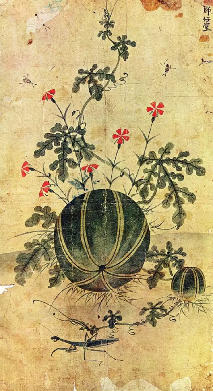 Син Саимдан. Картина с арбузами