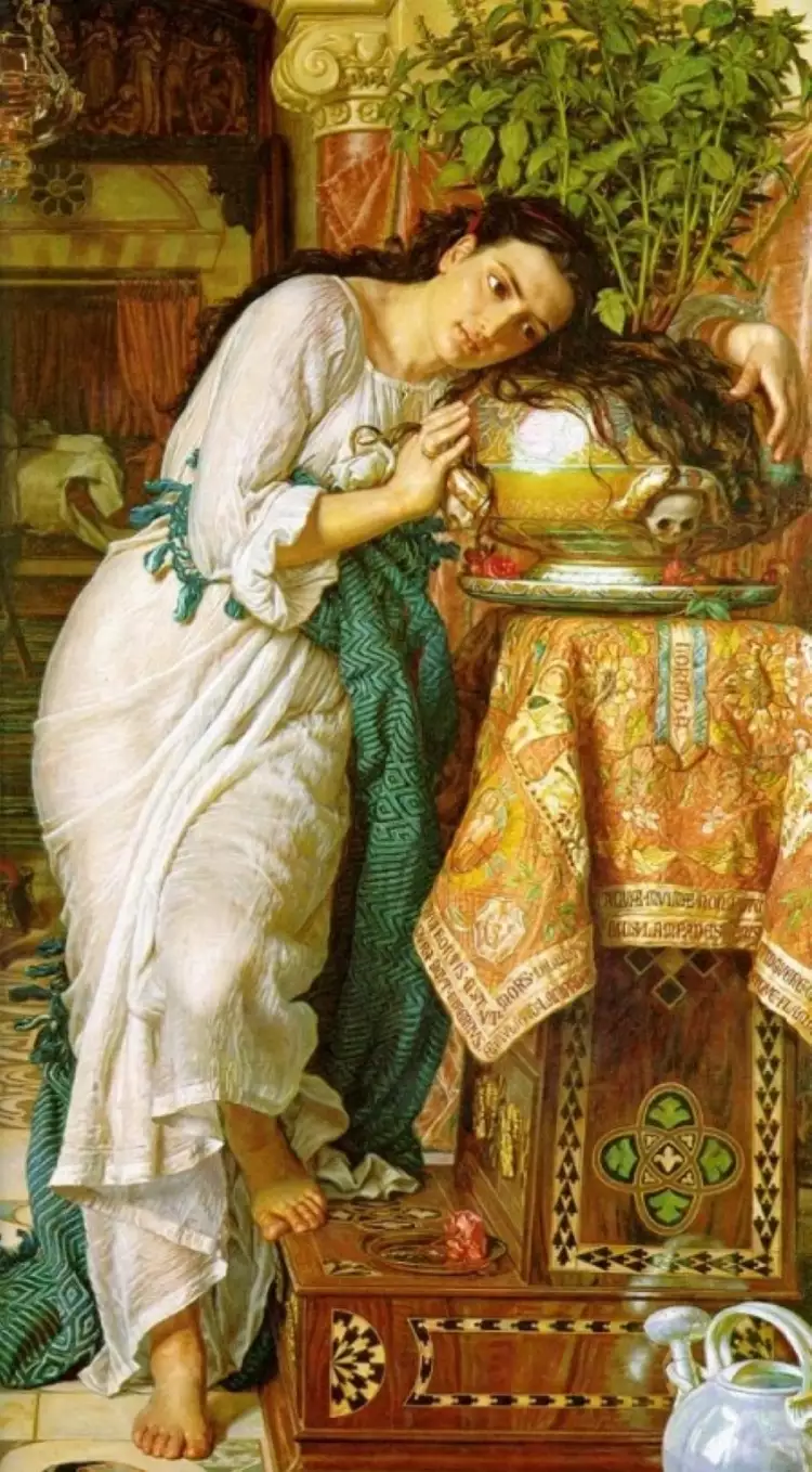 Уильям Холман Хант. Картина «Изабелла и горшок с базиликом», 1868 Уильям Холман Хант. Картина «Изабелла и горшок с базиликом», 1868