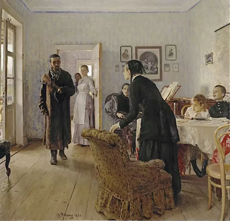 Илья Репин. Картина «Не ждали», 1888 Илья Репин. Картина «Не ждали», 1888