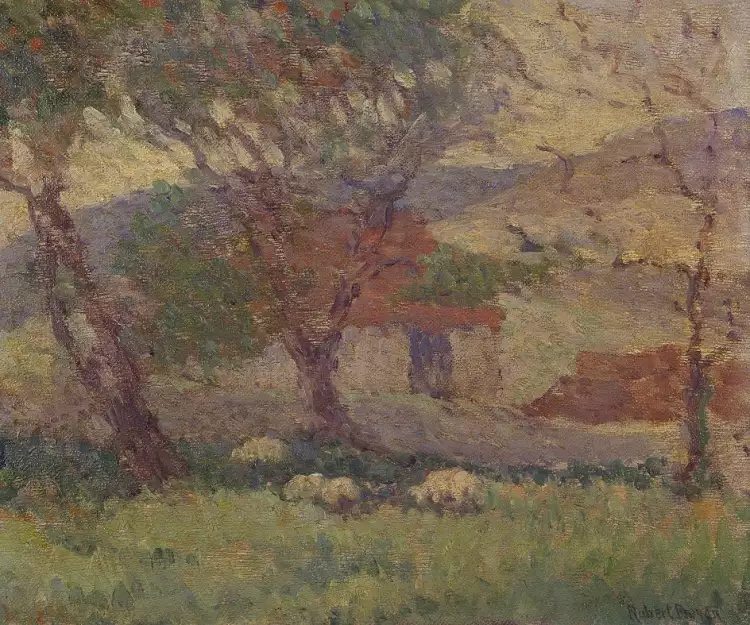 Роберт Беван. Картина In the Downs near Lewes, 1906