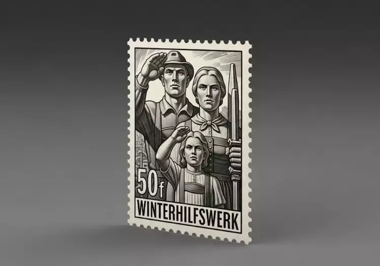 Пропагандистская почтовая марка Третьего рейха Пропагандистская почтовая марка Третьего рейха