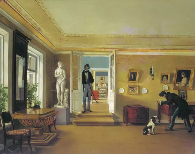 Интерьер в стиле бидермейер. Зеленцов. В комнатах