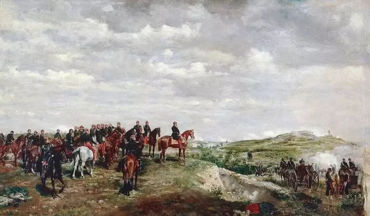 Эрнест Месонье. Картина «Наполеон III в битве при Сольферино», 1863