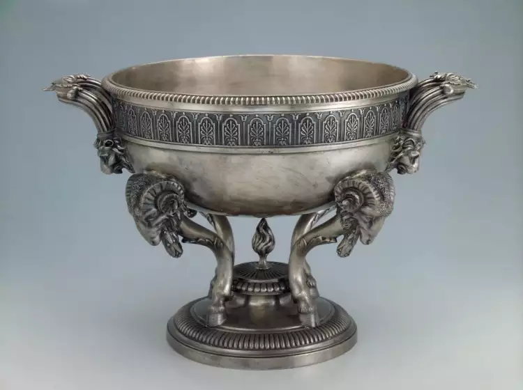 English Silver Tableware. Punch bowl, 1806