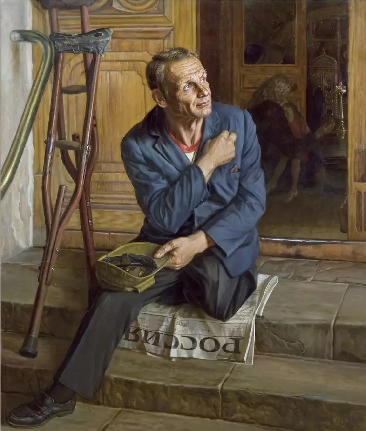 Александр Шилов. Картина «Дай Бог Вам здоровьица!», 1998