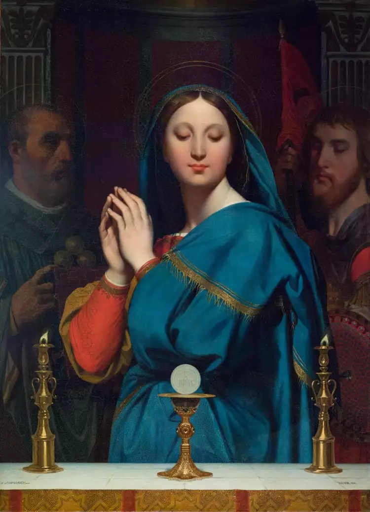 Жан Энгр. «Мадонна перед чашей с причастием», 1841