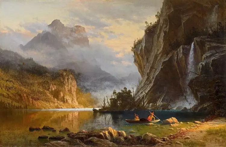 Альберт Бирштадт. Картина «Индейцы ловят рыбу», 1862 Альберт Бирштадт. Картина «Индейцы ловят рыбу», 1862