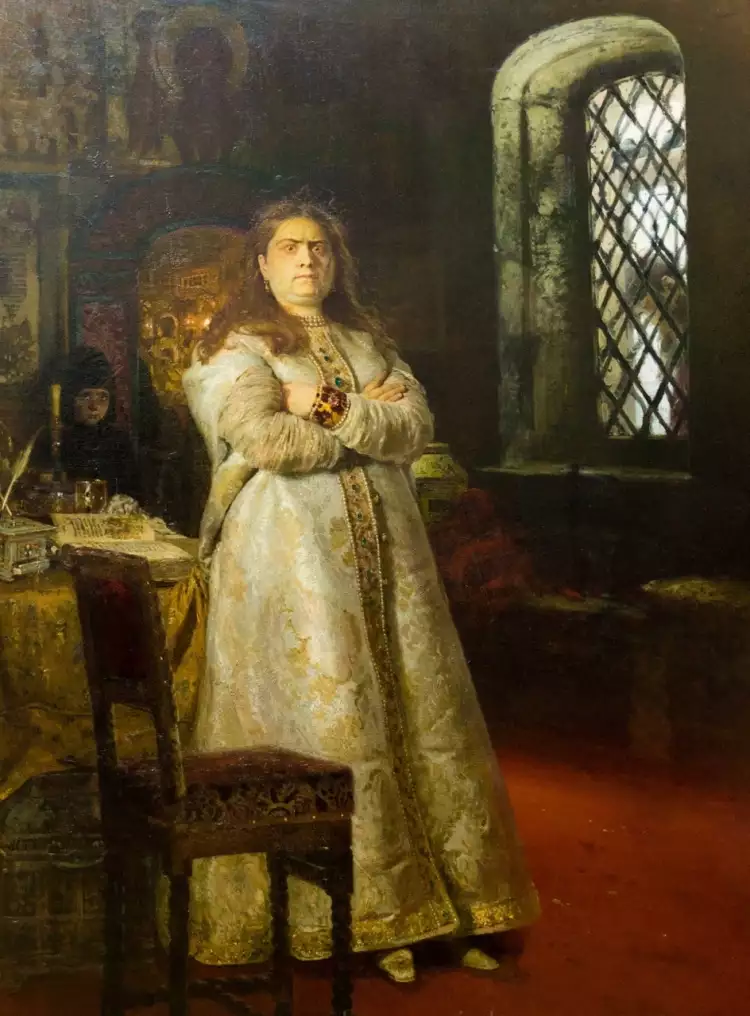 Илья Репин. Картина «Царевна Софья в Новодевичьем монастыре», 1989 Илья Репин. Картина «Царевна Софья в Новодевичьем монастыре», 1989