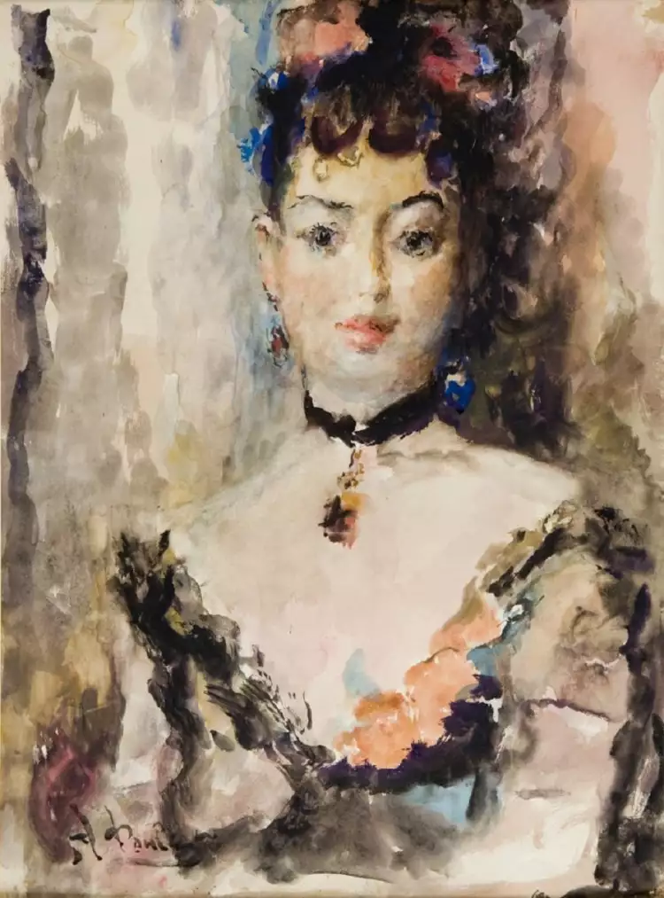 Артур Фонвизин. Картина «Портрет балерины Люции Юмашевой», конец 1950-х