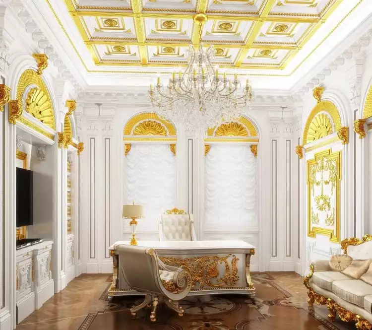 Интерьер в стиле рококо. Интерьер современного рабочего кабинета в стиле рококо