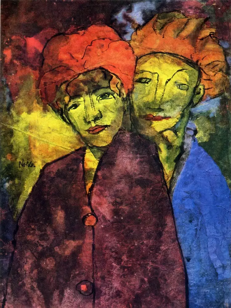 Эмиль Нольде. Картина «Вдвоем», 1910