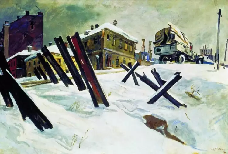 Александр Дейнека. «Окраина Москвы», 1941