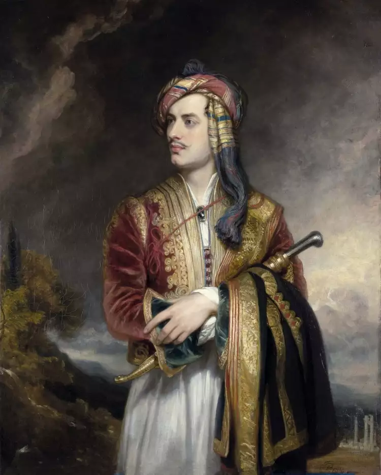 Romanticism. Thomas Phillips. Lord Byron in an Albanian dress, 1813 Romanticism. Thomas Phillips. Lord Byron in an Albanian dress, 1813