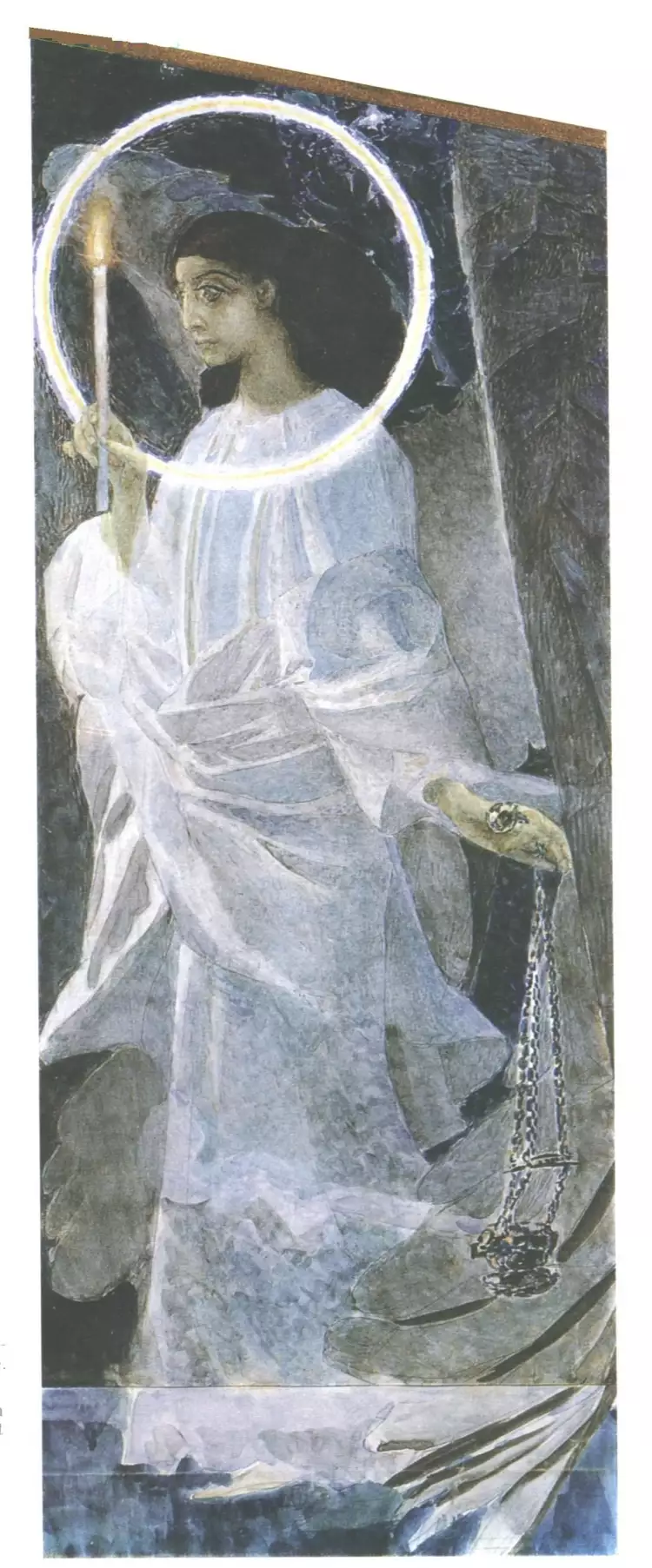 Символизм. Михаил Врубель. Эскиз к фреске «Ангел с кадилом и свечой», 1887 Символизм. Михаил Врубель. Эскиз к фреске «Ангел с кадилом и свечой», 1887