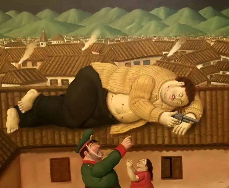 Fernando Botero. Tod von Pablo Escobar, 2006 Fernando Botero. Tod von Pablo Escobar, 2006