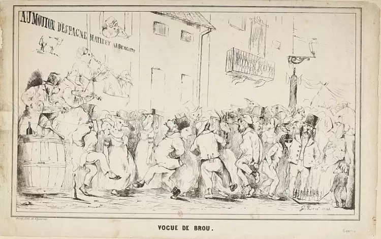 Гюстав Доре. Карикатура для сатирического журнала, 1845