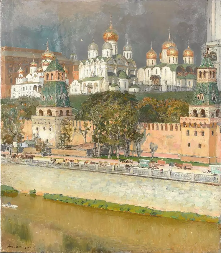 Apollinary Vasnetsov. Painting Moscow Kremlin. Cathedrals, 1894